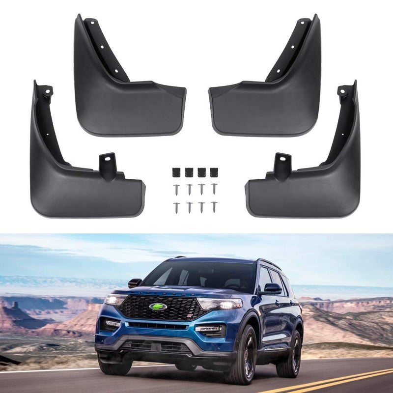 Autorder Mud Flpas Splash Guards for Ford Explorer 2020 2021 2022 2023 2024 2025 Accessories Mudflap Fender Flares Front and Rear Mud Guard Set 4PCS - Image 1